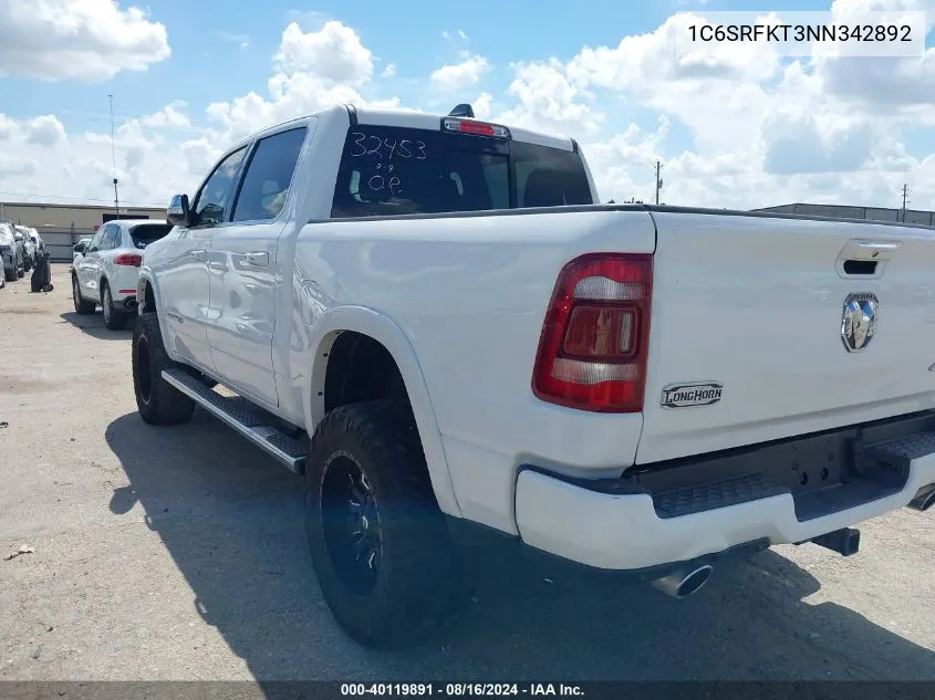 2022 Ram 1500 Limited Longhorn 4X4 5'7 Box VIN: 1C6SRFKT3NN342892 Lot: 40119891