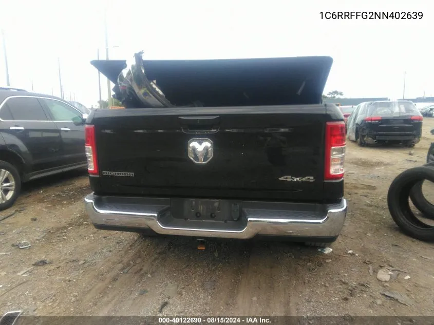 2022 Ram 1500 Big Horn 4X4 5'7 Box VIN: 1C6RRFFG2NN402639 Lot: 40122690