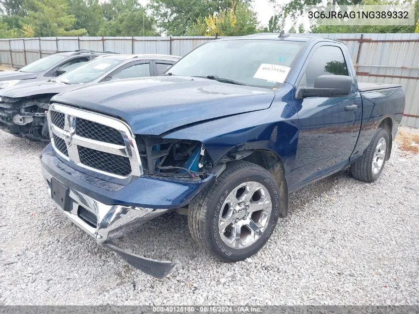 2022 Ram 1500 Classic Tradesman Regular Cab 4X2 6'4 Box VIN: 3C6JR6AG1NG389332 Lot: 40125180