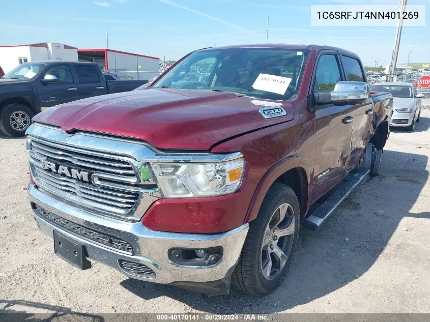 2022 Ram 1500 Laramie 4X4 5'7 Box VIN: 1C6SRFJT4NN401269 Lot: 40170141