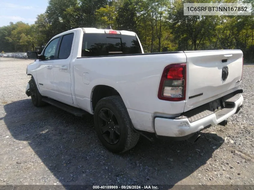 2022 Ram 1500 Big Horn Quad Cab 4X4 6'4 Box VIN: 1C6SRFBT3NN167852 Lot: 40189989