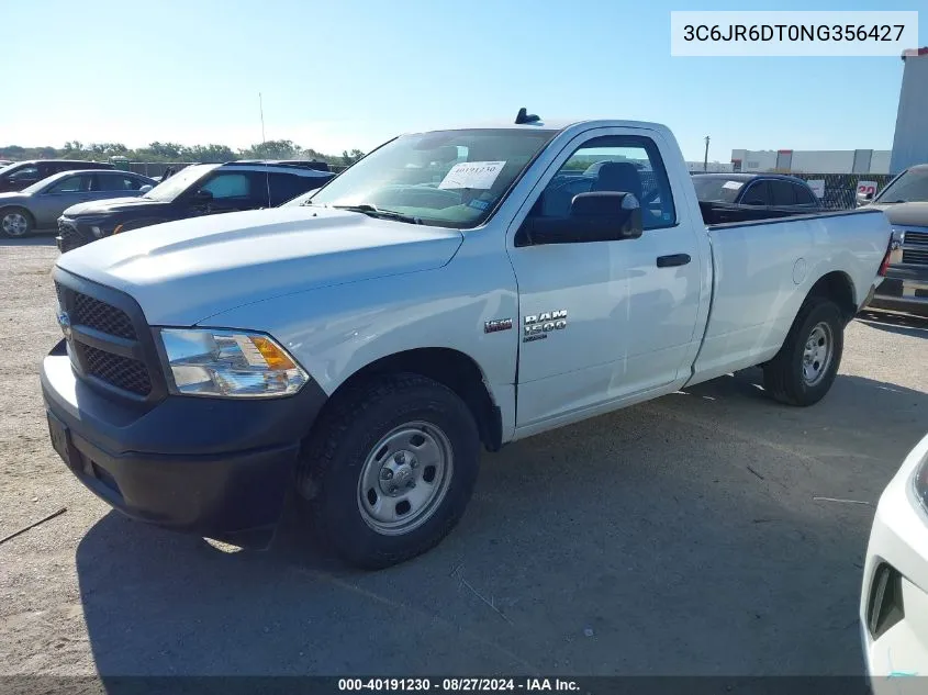 2022 Ram 1500 Classic Tradesman Regular Cab 4X2 8' Box VIN: 3C6JR6DT0NG356427 Lot: 40191230