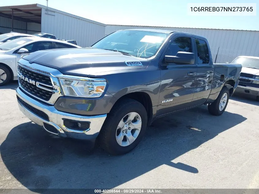 2022 Ram 1500 Big Horn Quad Cab 4X2 6'4 Box VIN: 1C6RREBG7NN273765 Lot: 40208544