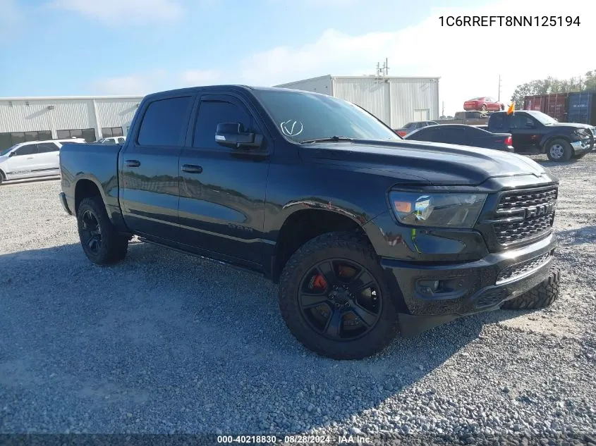 2022 Ram 1500 Big Horn 4X2 5'7 Box VIN: 1C6RREFT8NN125194 Lot: 40218830