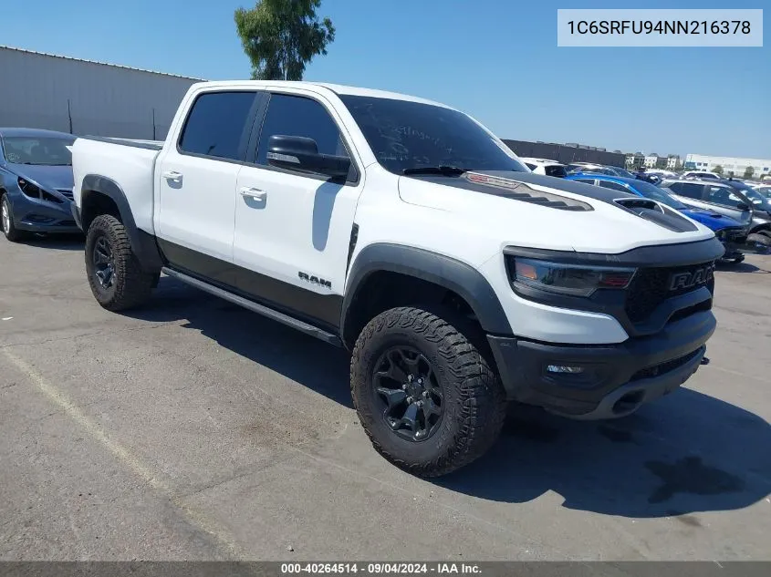 2022 Ram 1500 Trx VIN: 1C6SRFU94NN216378 Lot: 40264514