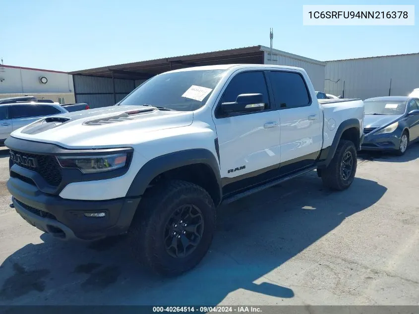 2022 Ram 1500 Trx VIN: 1C6SRFU94NN216378 Lot: 40264514