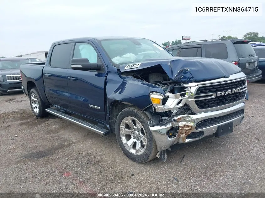 2022 Ram 1500 Lone Star 4X2 5'7 Box VIN: 1C6RREFTXNN364715 Lot: 40269406