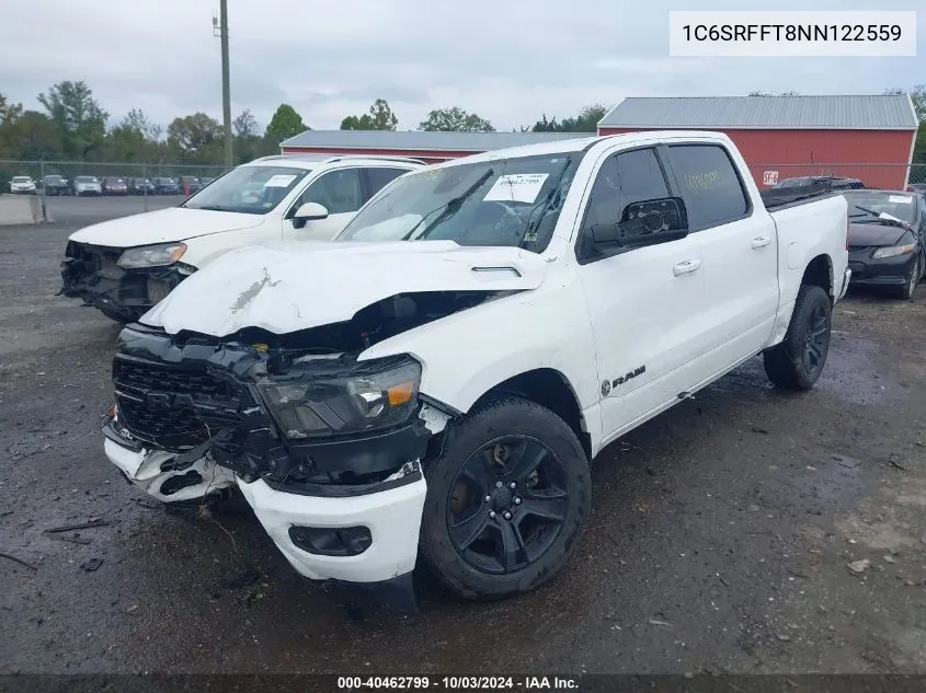 2022 Ram 1500 Big Horn 4X4 5'7 Box VIN: 1C6SRFFT8NN122559 Lot: 40462799