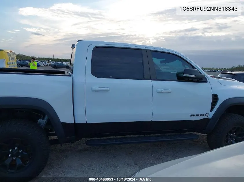 2022 Ram 1500 Trx VIN: 1C6SRFU92NN318343 Lot: 40468053