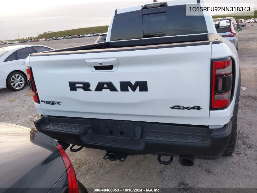 2022 Ram 1500 Trx VIN: 1C6SRFU92NN318343 Lot: 40468053