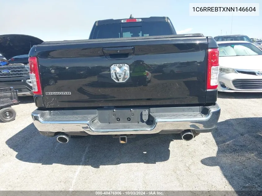 2022 Ram 1500 Big Horn 4X2 6'4 Box VIN: 1C6RREBTXNN146604 Lot: 40476906