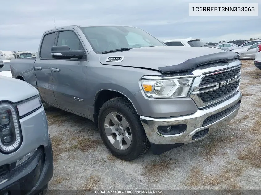 2022 Ram 1500 Big Horn/Lone Star VIN: 1C6RREBT3NN358065 Lot: 40477108