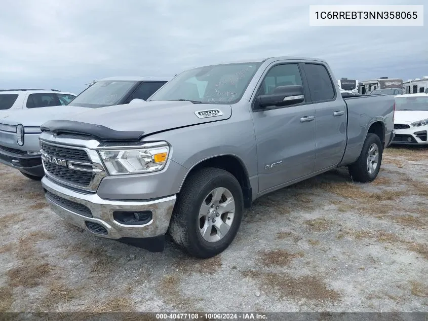 2022 Ram 1500 Big Horn/Lone Star VIN: 1C6RREBT3NN358065 Lot: 40477108