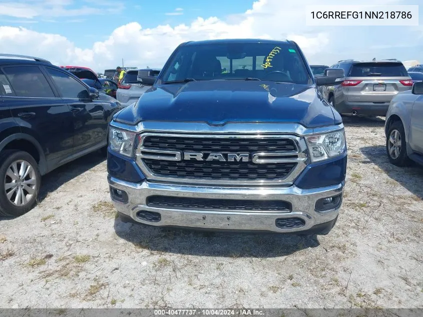 2022 Ram 1500 Big Horn 4X2 5'7 Box VIN: 1C6RREFG1NN218786 Lot: 40477737