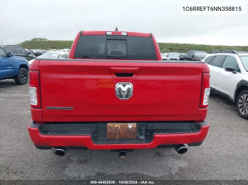 2022 Ram 1500 Big Horn 4X2 5'7 Box VIN: 1C6RREFT6NN358815 Lot: 40483930