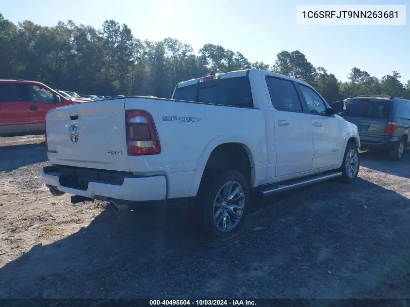 2022 Ram 1500 Laramie 4X4 5'7 Box VIN: 1C6SRFJT9NN263681 Lot: 40495504