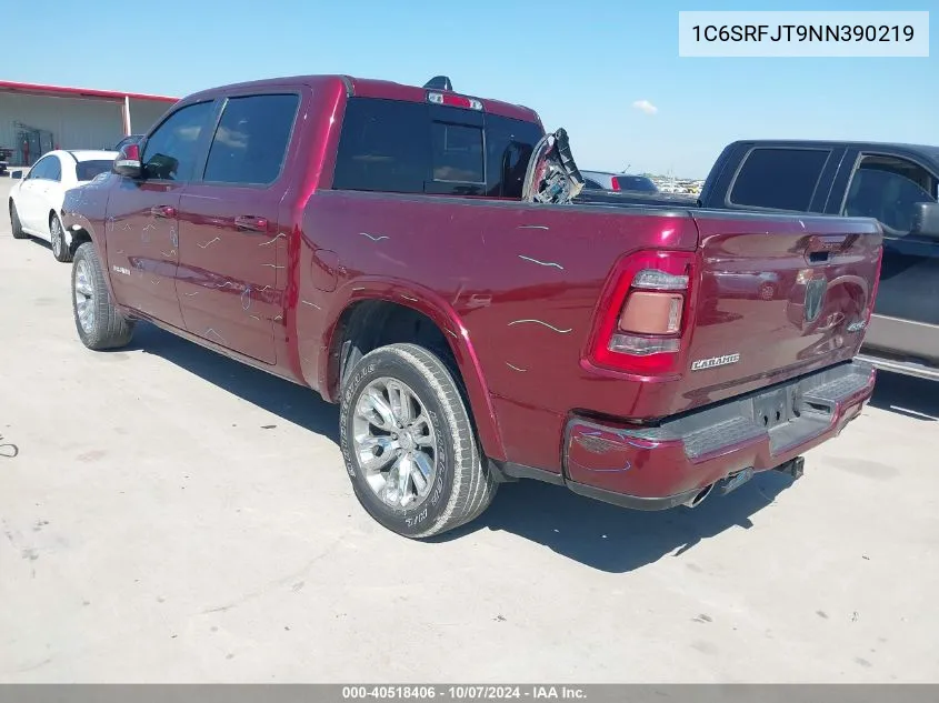 2022 Ram 1500 Laramie VIN: 1C6SRFJT9NN390219 Lot: 40518406