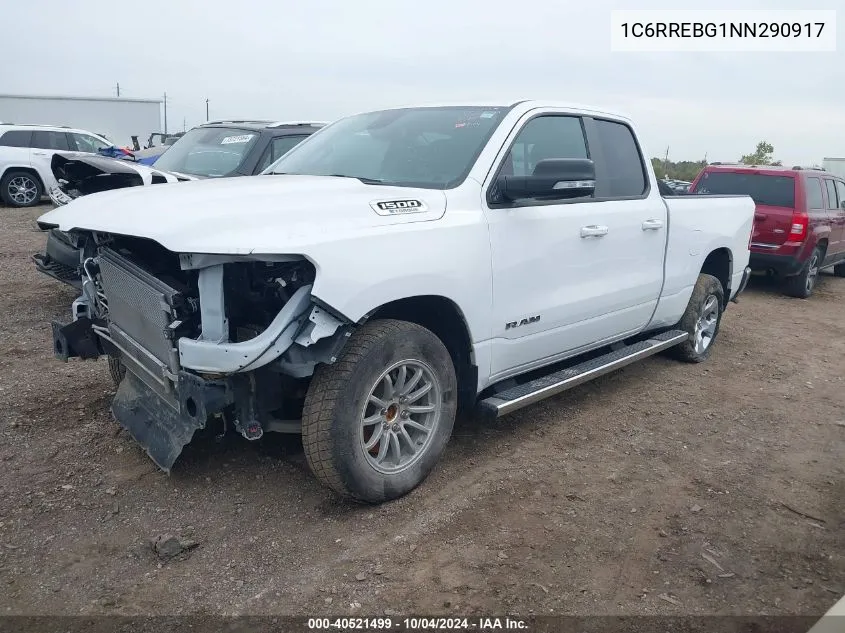 2022 Ram 1500 Big Horn 4X2 6'4 Box VIN: 1C6RREBG1NN290917 Lot: 40521499