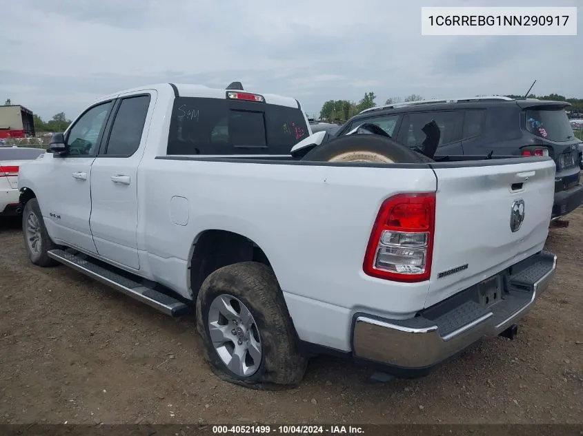 2022 Ram 1500 Big Horn 4X2 6'4 Box VIN: 1C6RREBG1NN290917 Lot: 40521499