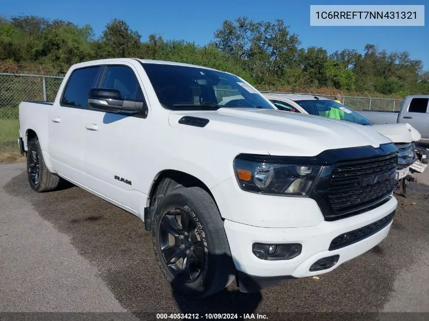 2022 Ram 1500 Big Horn 4X2 5'7 Box VIN: 1C6RREFT7NN431321 Lot: 40534212