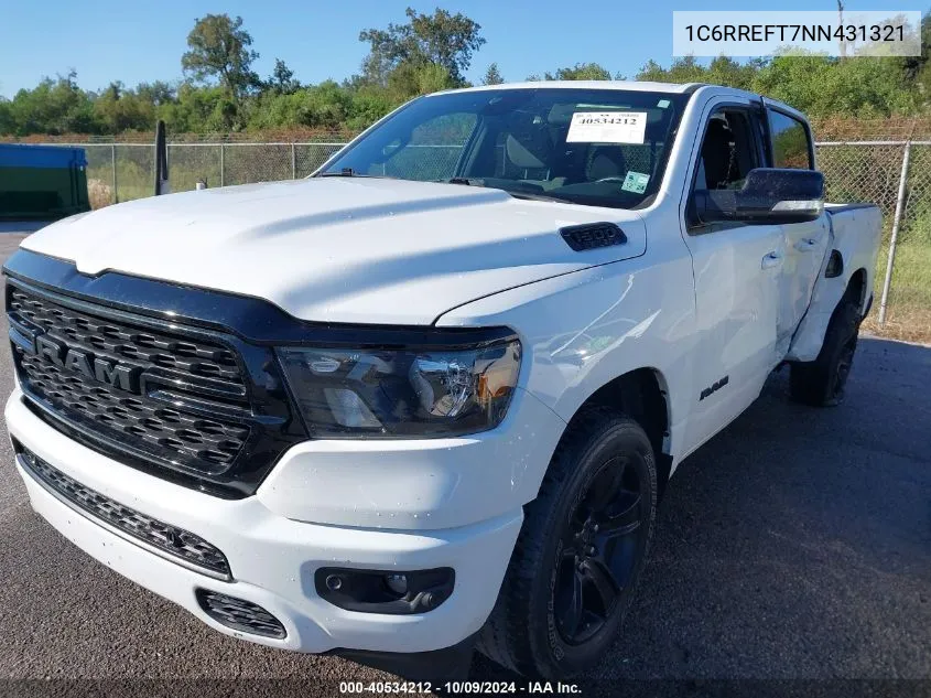 2022 Ram 1500 Big Horn 4X2 5'7 Box VIN: 1C6RREFT7NN431321 Lot: 40534212