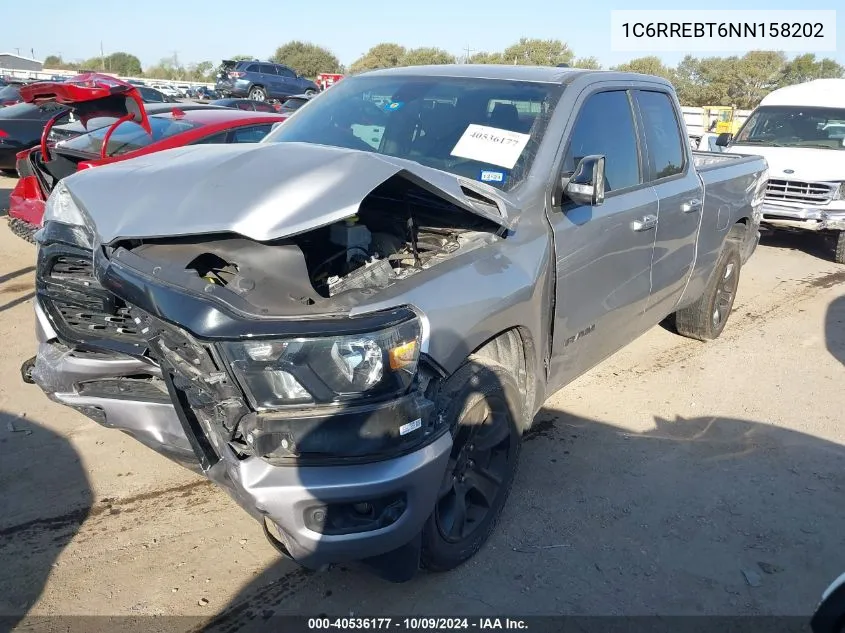 2022 Ram 1500 Big Horn/Lone Star VIN: 1C6RREBT6NN158202 Lot: 40536177