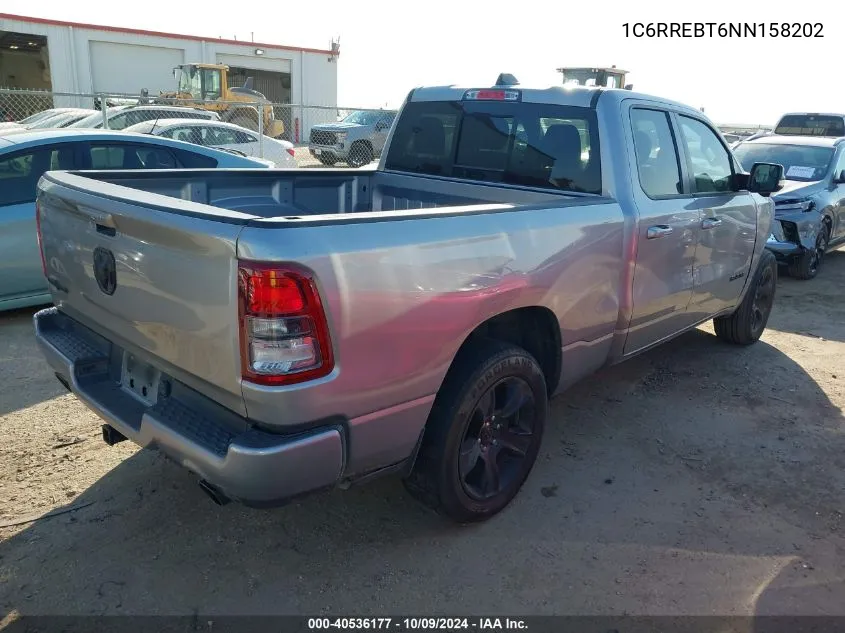 2022 Ram 1500 Big Horn/Lone Star VIN: 1C6RREBT6NN158202 Lot: 40536177