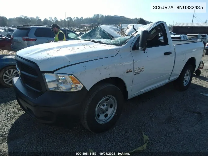 2022 Ram 1500 Classic Tradesman 4X4 6'4 Box VIN: 3C6JR7AT8NG332435 Lot: 40541153