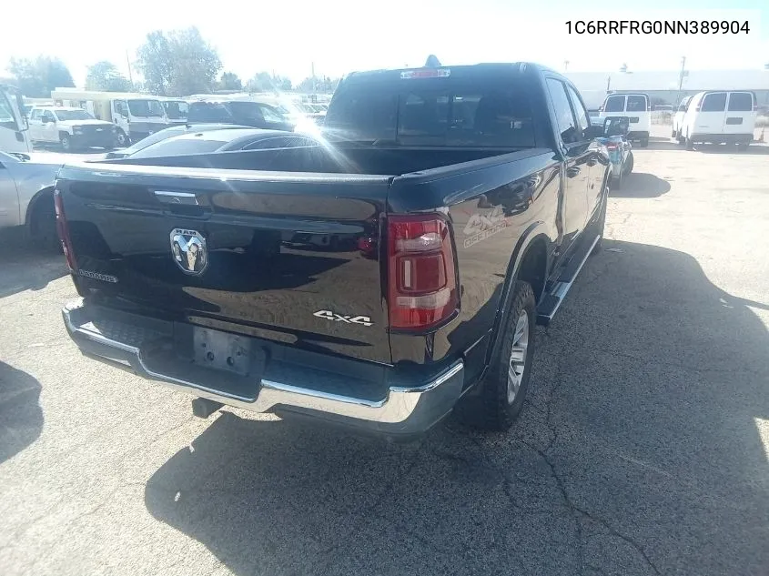 2022 Ram 1500 Laramie 4X4 6'4 Box VIN: 1C6RRFRG0NN389904 Lot: 40587290