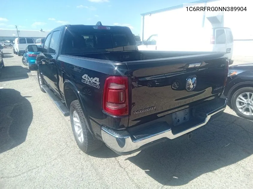 2022 Ram 1500 Laramie 4X4 6'4 Box VIN: 1C6RRFRG0NN389904 Lot: 40587290