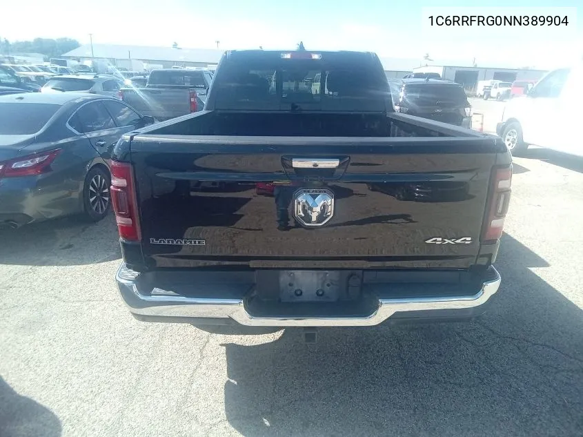 2022 Ram 1500 Laramie 4X4 6'4 Box VIN: 1C6RRFRG0NN389904 Lot: 40587290