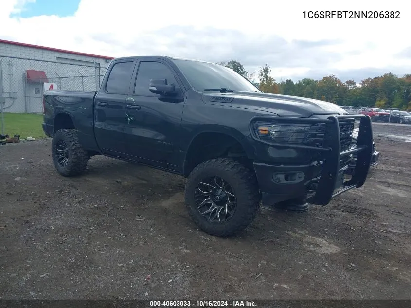 2022 Ram 1500 Big Horn 4X4 6'4 Box VIN: 1C6SRFBT2NN206382 Lot: 40603033