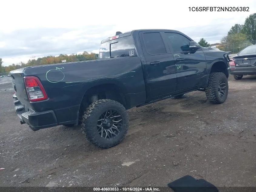 2022 Ram 1500 Big Horn 4X4 6'4 Box VIN: 1C6SRFBT2NN206382 Lot: 40603033