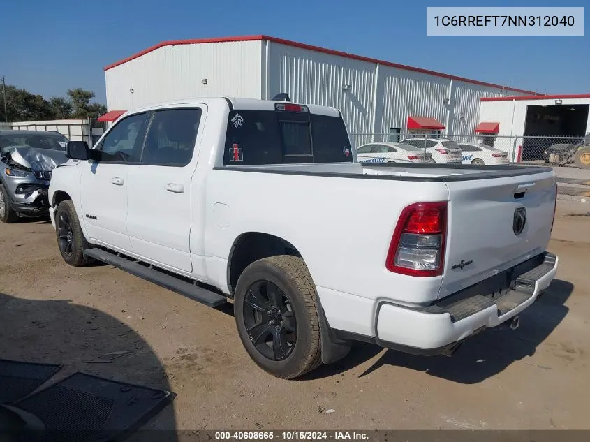 2022 Ram 1500 Lone Star 4X2 5'7 Box VIN: 1C6RREFT7NN312040 Lot: 40608665