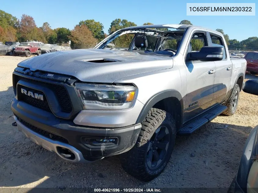 2022 Ram 1500 Rebel 4X4 5'7 Box VIN: 1C6SRFLM6NN230322 Lot: 40621596