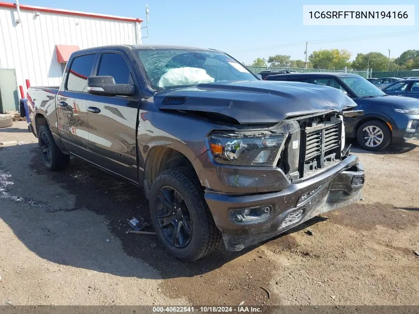 2022 Ram 1500 Lone Star 4X4 5'7 Box VIN: 1C6SRFFT8NN194166 Lot: 40622541