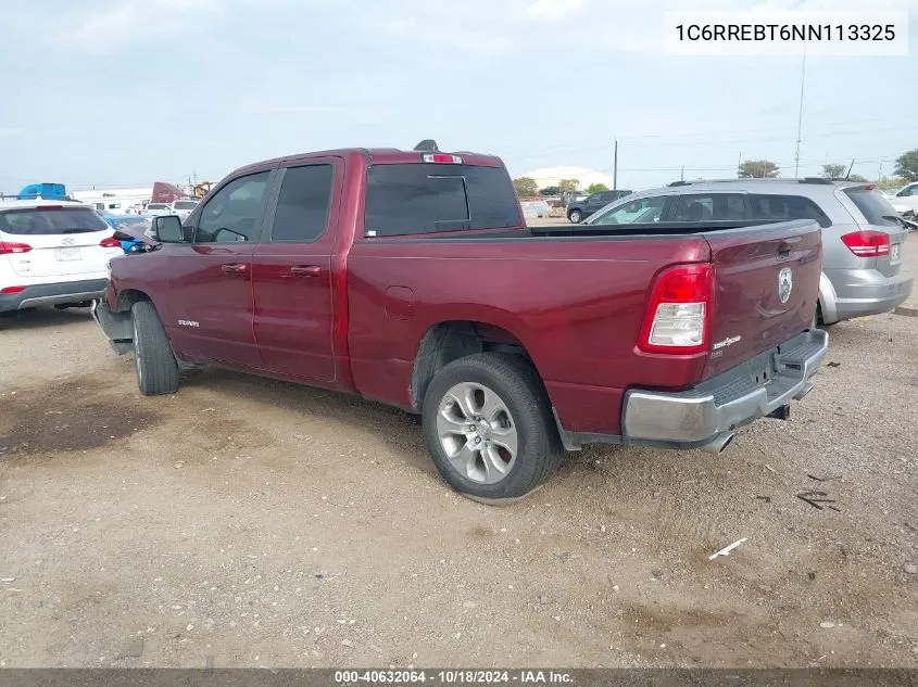 2022 Ram 1500 Lone Star 4X2 6'4 Box VIN: 1C6RREBT6NN113325 Lot: 40632064