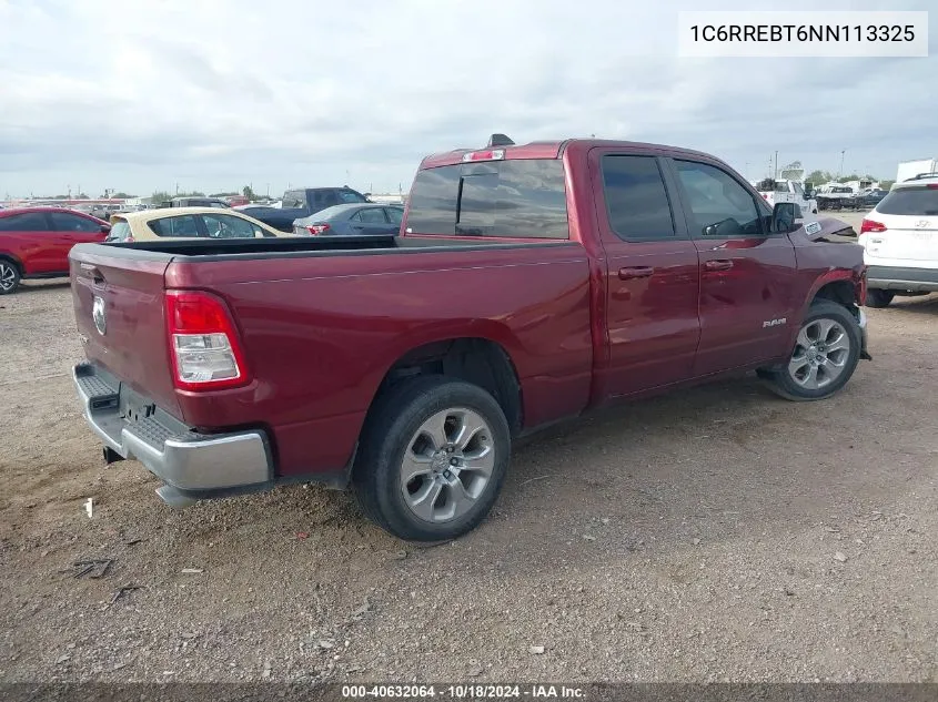 2022 Ram 1500 Lone Star 4X2 6'4 Box VIN: 1C6RREBT6NN113325 Lot: 40632064