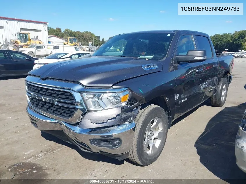 2022 Ram 1500 Big Horn 4X2 5'7 Box VIN: 1C6RREFG3NN249733 Lot: 40636731