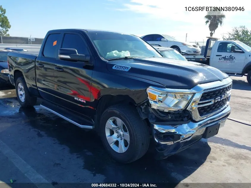 2022 Ram 1500 Big Horn 4X4 6'4 Box VIN: 1C6SRFBT3NN380946 Lot: 40684332