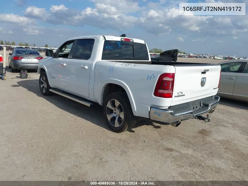 2022 Ram 1500 Laramie 4X4 5'7 Box VIN: 1C6SRFJT2NN419172 Lot: 40689336