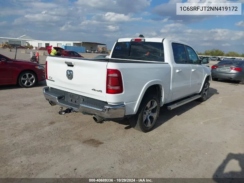 2022 Ram 1500 Laramie 4X4 5'7 Box VIN: 1C6SRFJT2NN419172 Lot: 40689336