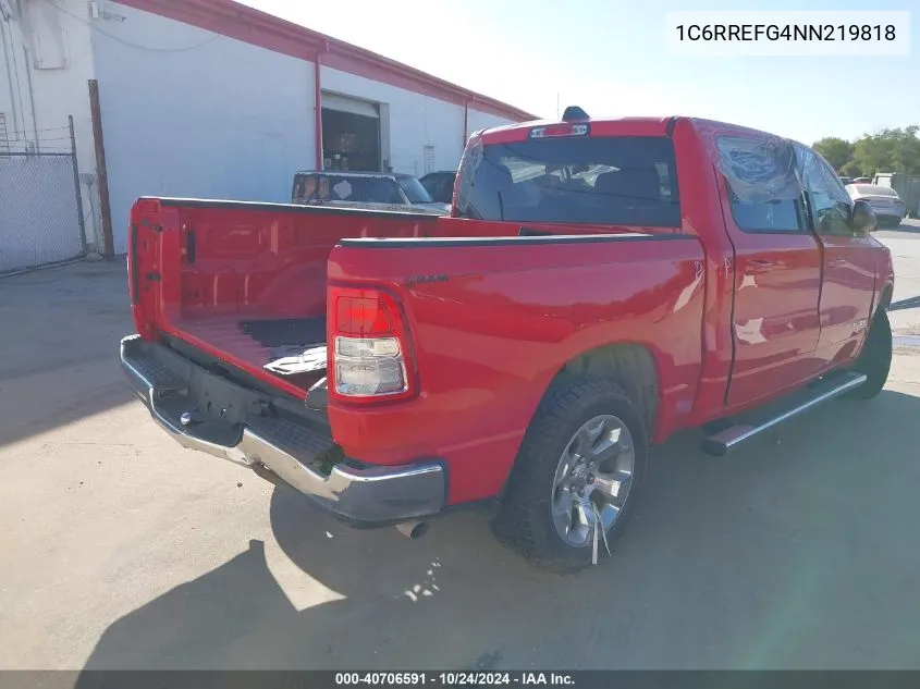 2022 Ram 1500 Big Horn 4X2 5'7 Box VIN: 1C6RREFG4NN219818 Lot: 40706591