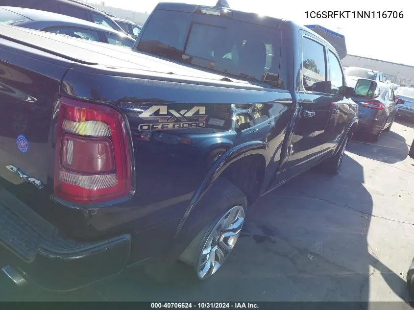 2022 Ram 1500 Limited Longhorn 4X4 5'7 Box VIN: 1C6SRFKT1NN116706 Lot: 40706624