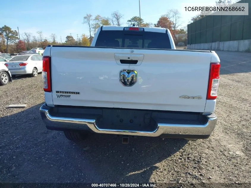 2022 Ram 1500 Big Horn/Lone Star VIN: 1C6RRFBG8NN268662 Lot: 40707466