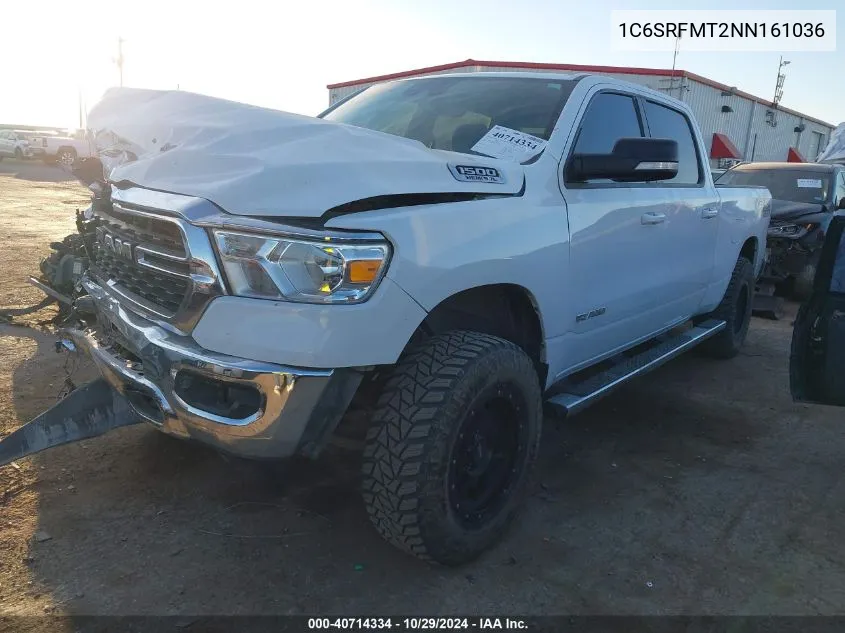 2022 Ram 1500 Big Horn 4X4 6'4 Box VIN: 1C6SRFMT2NN161036 Lot: 40714334