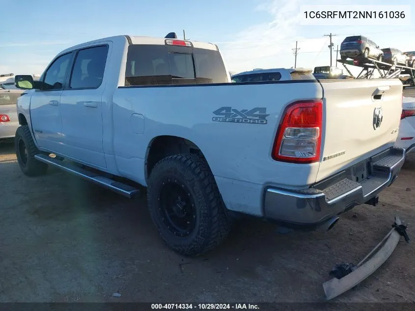 2022 Ram 1500 Big Horn 4X4 6'4 Box VIN: 1C6SRFMT2NN161036 Lot: 40714334