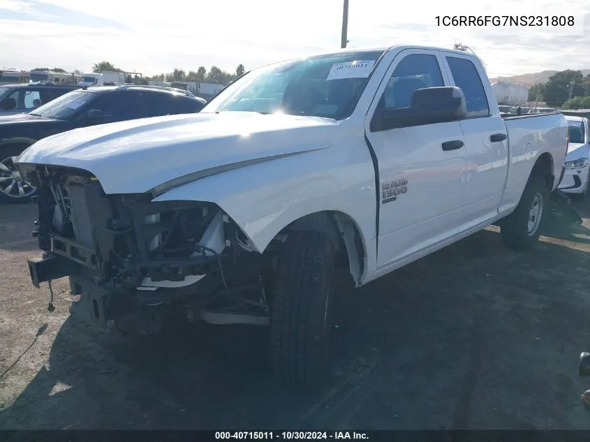 2022 Ram 1500 Classic Tradesman 4X2 6'4 Box VIN: 1C6RR6FG7NS231808 Lot: 40715011