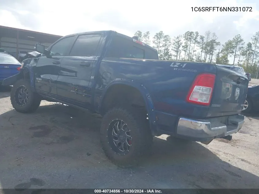 2022 Ram 1500 Big Horn 4X4 5'7 Box VIN: 1C6SRFFT6NN331072 Lot: 40734856