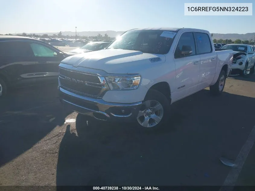 2022 Ram 1500 Big Horn VIN: 1C6RREFG5NN324223 Lot: 40739238